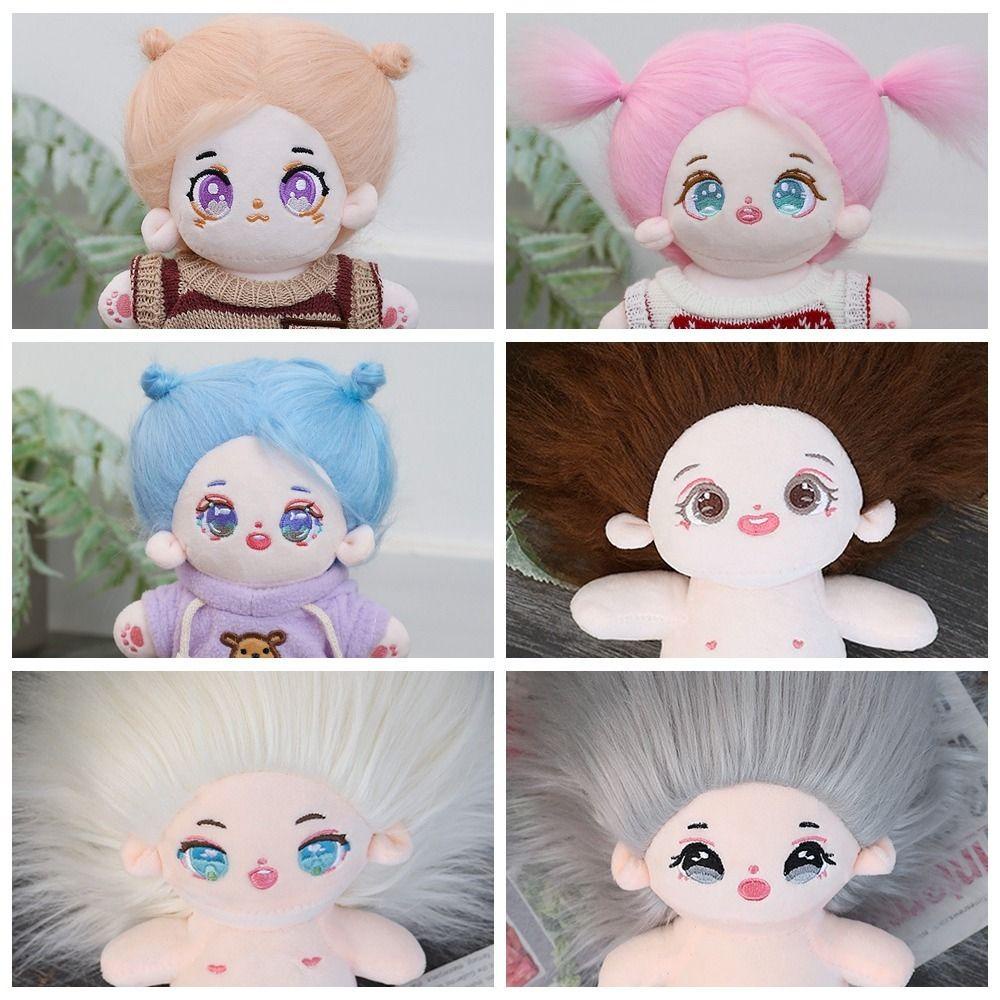 1 Búp Bê Nhồi Bông cotton Tóc Xanh Hình Ngôi Sao Tóc Dài 20cm Không Gây Kích Ứng Cho Bé Gái