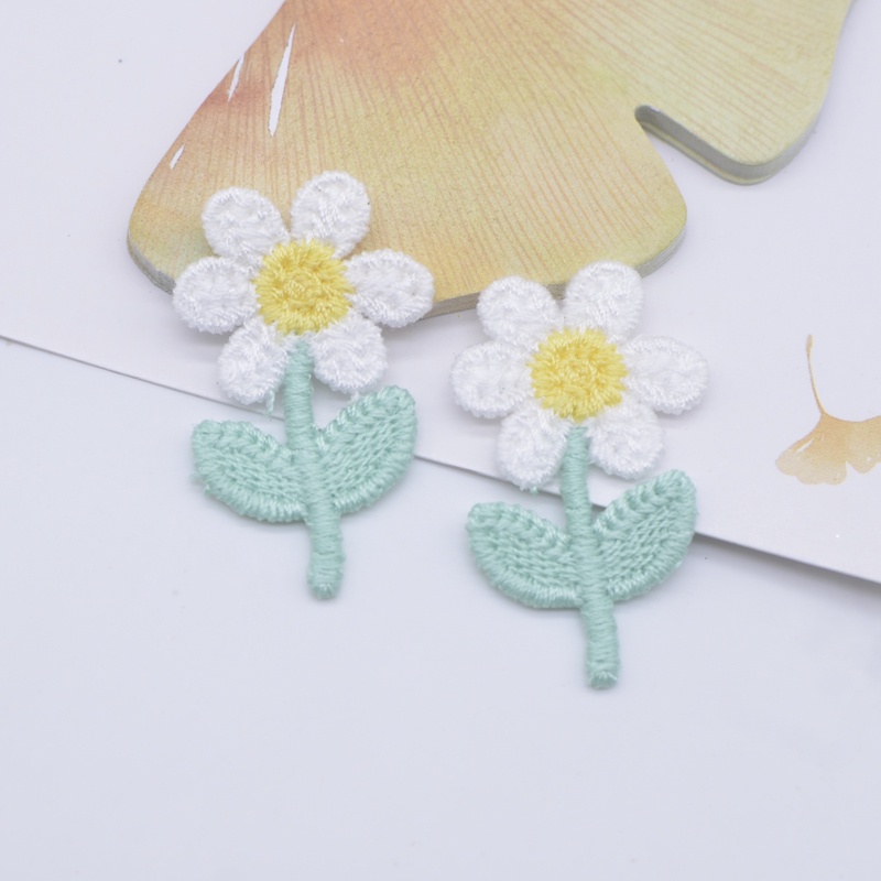 Set 20 Kẹp Vải Thêu Hình Hoa Xinh Xắn 23 * 37mm