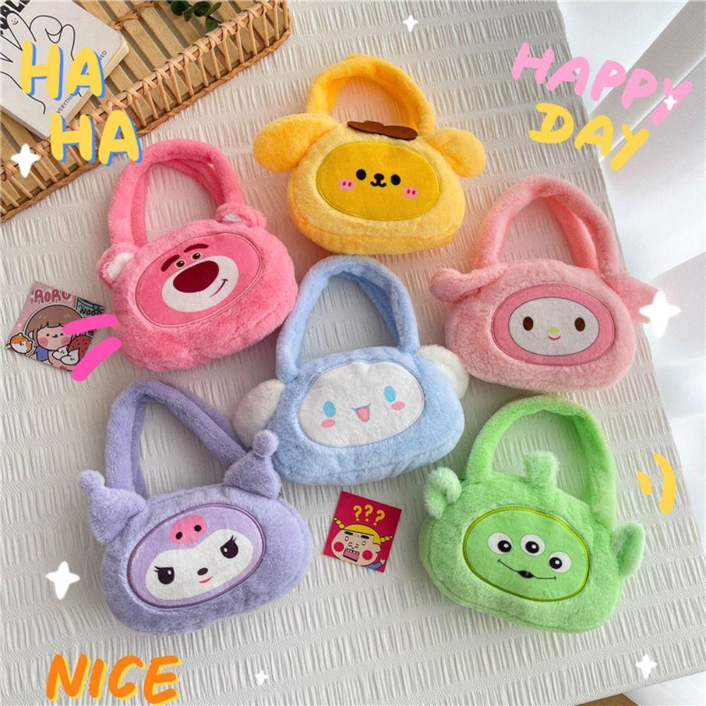 Shanhai Túi Xách Đeo Vai Hình kuromi melody cinnamoroll Nhồi Bông Phong Cách Hàn Quốc Cho Nữ / Nữ