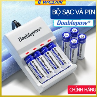 Sạc pin tiểu AA AAA đa năng kèm pin tiểu sạc lại AA AAA chính hãng Doublepow