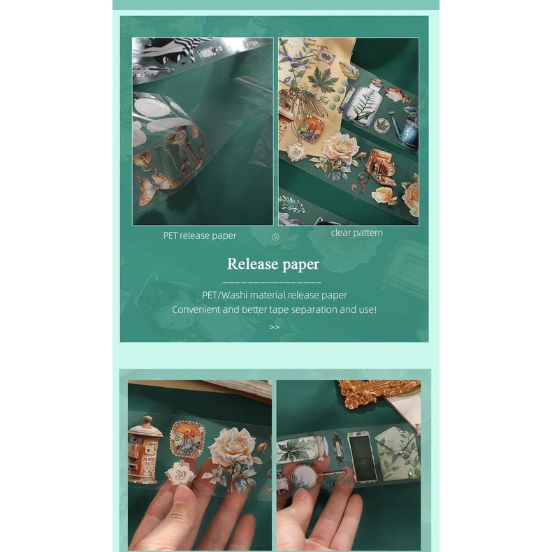 Cuộn 200cm / Cuộn Băng Dính Hình Hoa diy Sáng Tạo Trang Trí Đa Ứng Dụng