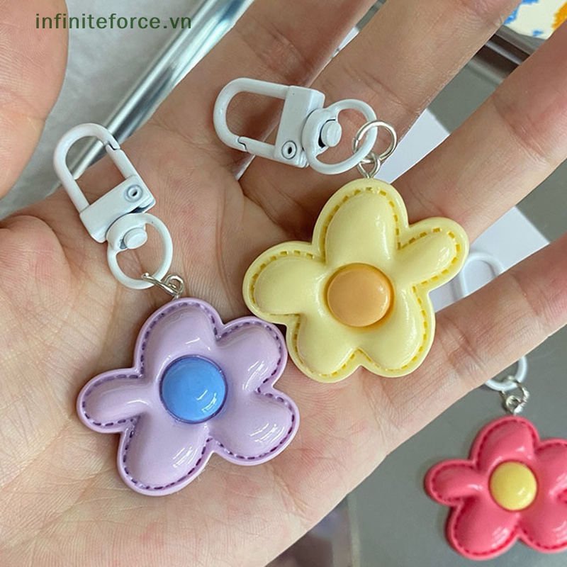 Móc Khóa Hình Hoa / Trái Tim Màu Kẹo diy