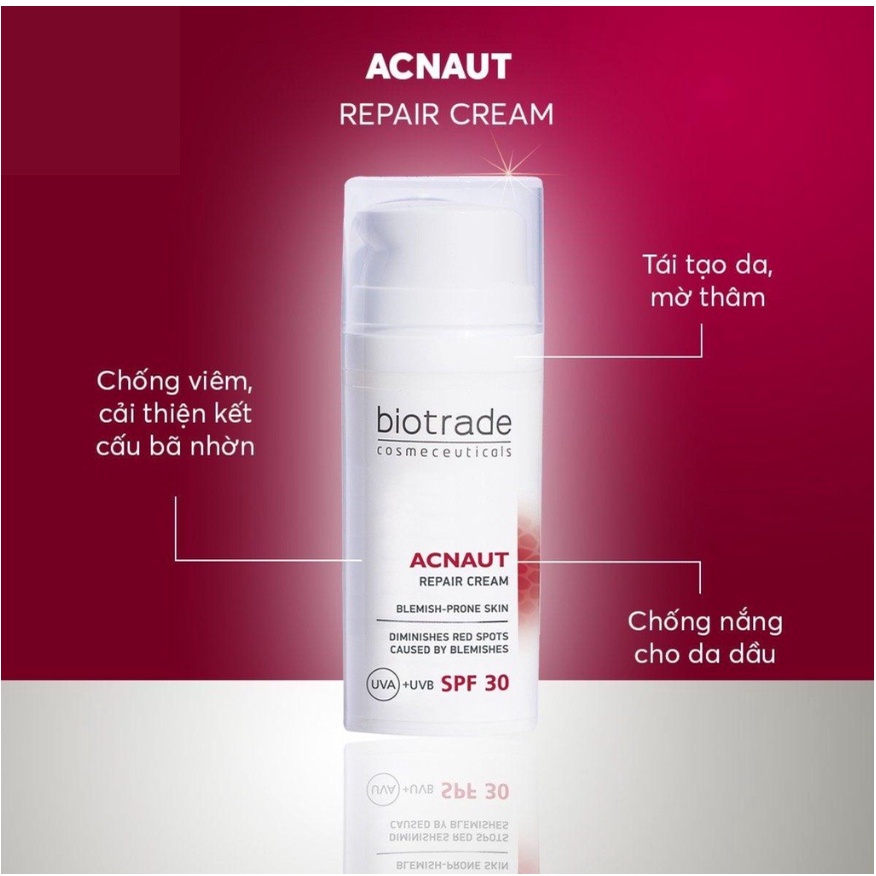Kem giảm thâm sau mụn Biotrade Acnaut Repair Cream SPF30