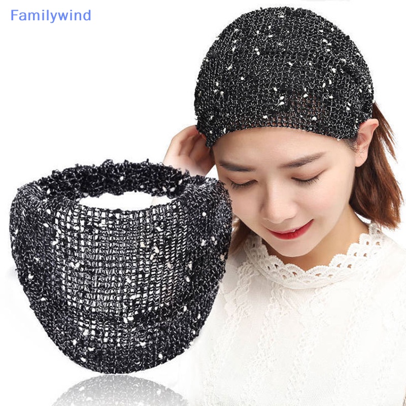 Familywind > Băng Đô Lưới Trùm Đầu turban Rộng Đính Ngọc Trai Nhân Tạo Phong Cách Hàn Quốc Cho Nữ