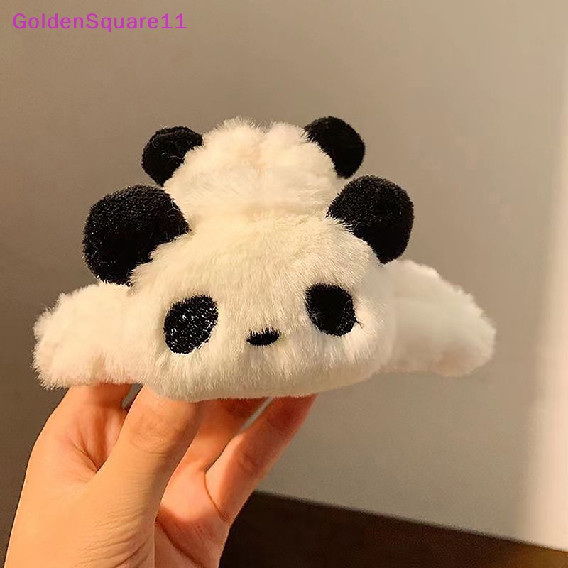 Kẹp Tóc Hình Vuốt Gấu Trúc / Cá Mập Hoạt Hình Bằng acrylic Màu Vàng Phong Cách Hàn Quốc Thời Trang Mùa Đông Cỡ Lớn