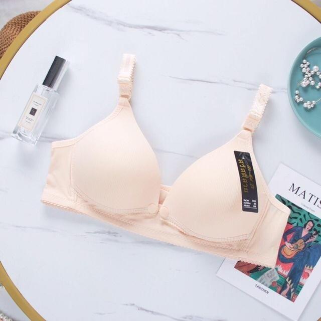 Áo lót bầu và cho con bú AL419 Áo lót lụa tăm mềm mịn Áo lót sau sinh su đúc bigsize không gọng chống chảy xệ TIRA MAMA