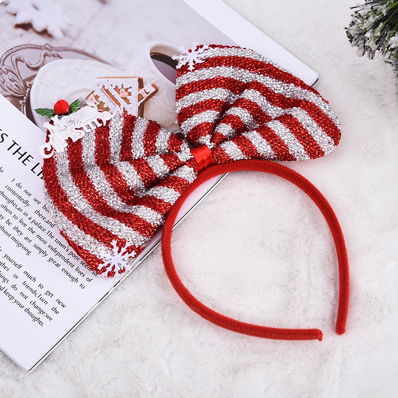 Băng Đô Nơ Cài Tóc Phong Cách Giáng Sinh Cho Người Lớn Và Trẻ Em