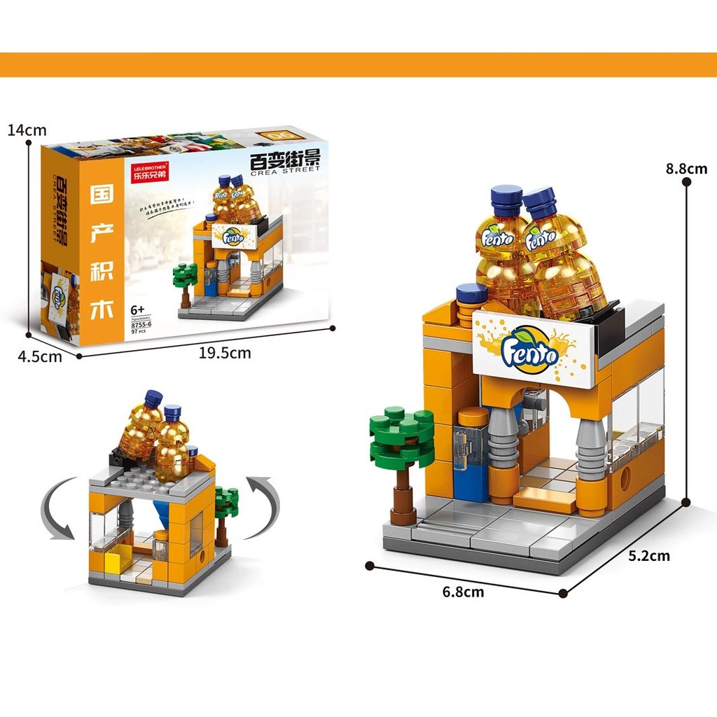 Bộ Đồ Chơi Lắp Ráp Mô Hình Đường Phố mini Cho Bé