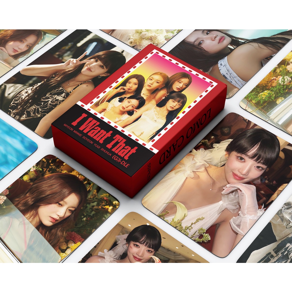 GIDLE Album Heat Photocard I-DLE I Want That Lomo Card 55pcs/box