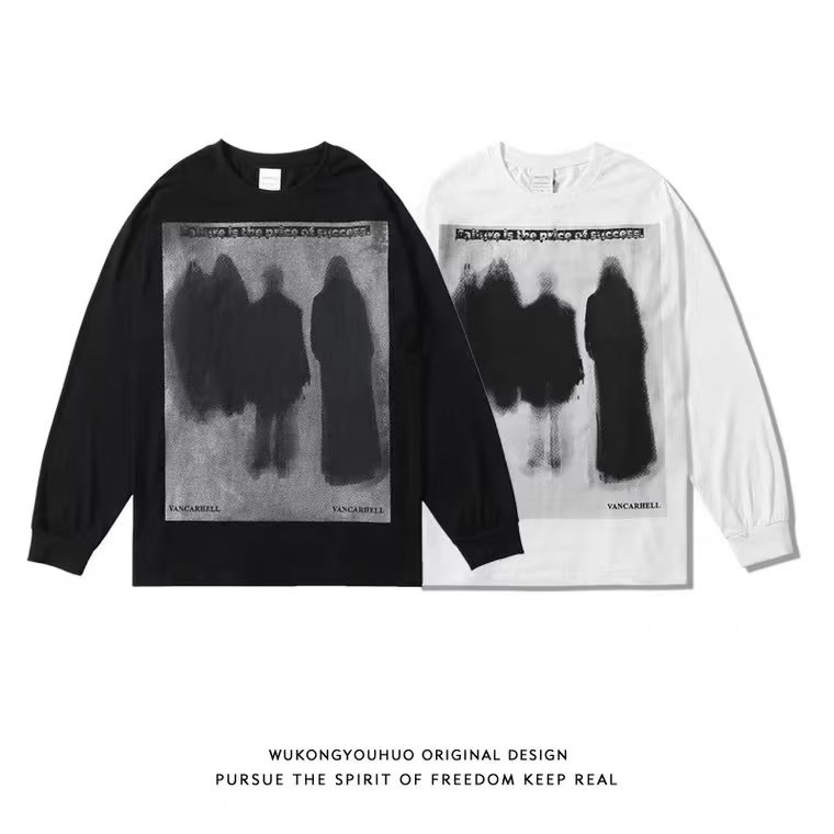 Áo Nỉ Cổ Tròn Dáng Rộng In Họa Tiết Phong Cách Hàn Quốc Thời Trang Xuân Thu Mới Cho Nam