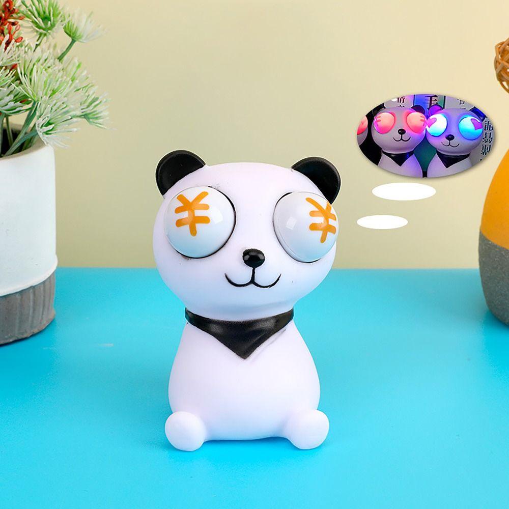 Bebetterm Đồ Chơi Giảm Căng Thẳng Mắt Gấu Trúc Vui Nhộn Bằng pvc Phát Sáng Hợp Thời Trang Cho Trẻ Em