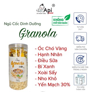 Ngũ Cốc Dinh Dưỡng Ăn Liền Granola 30% Yến Mạch ApiFood