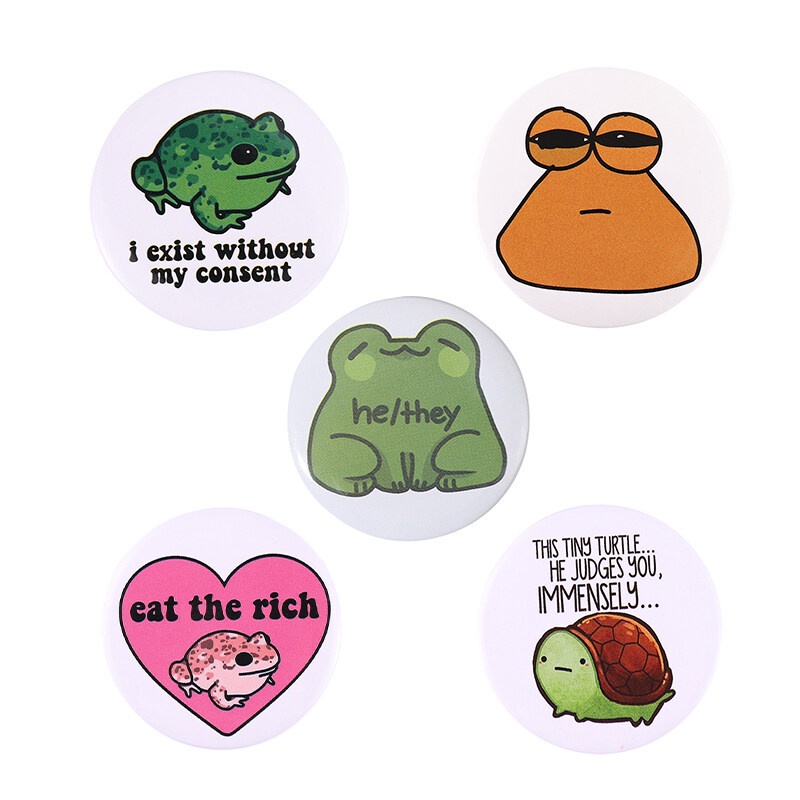 Set 4-5 Ghim CàI ÁO HìNh Chú MèO HoạT HìNh Dễ Thương ThờI Trang Cho Nữ