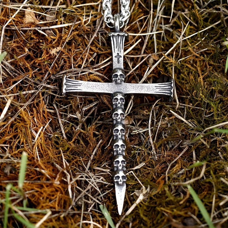 Mới Vòng cổ Mặt Đầu Lâu Phong Cách gothic punk Cho Nam