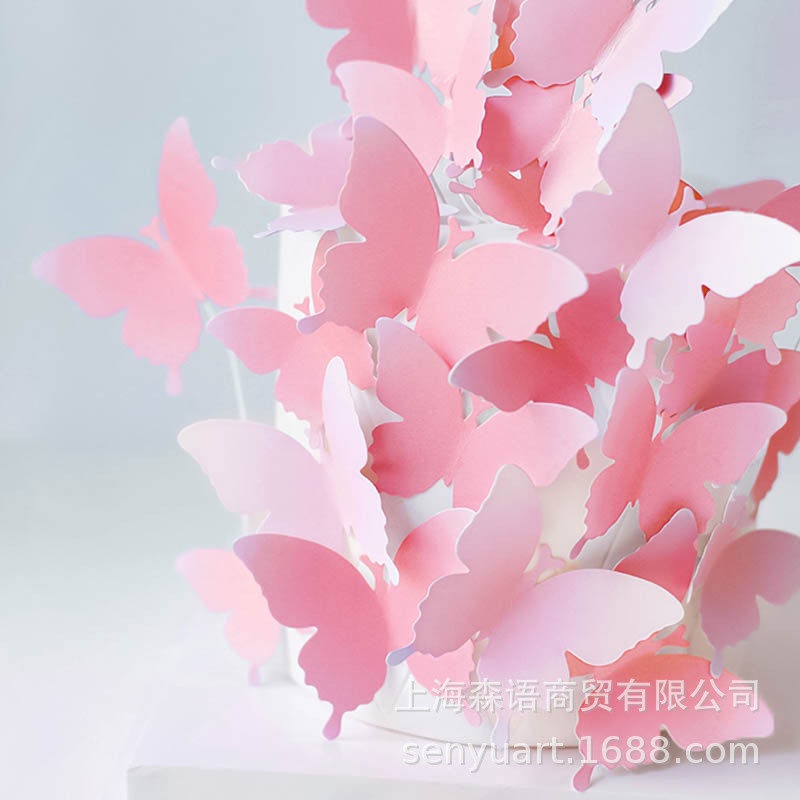 Giấy Dính Trang Trí Bánh Kem Hình Bướm Xinh Xắn