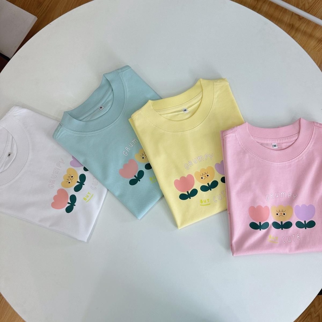 Áo babytee ba hông hoa Grumpy dễ thương áo thun form nhỏ Toola Loola