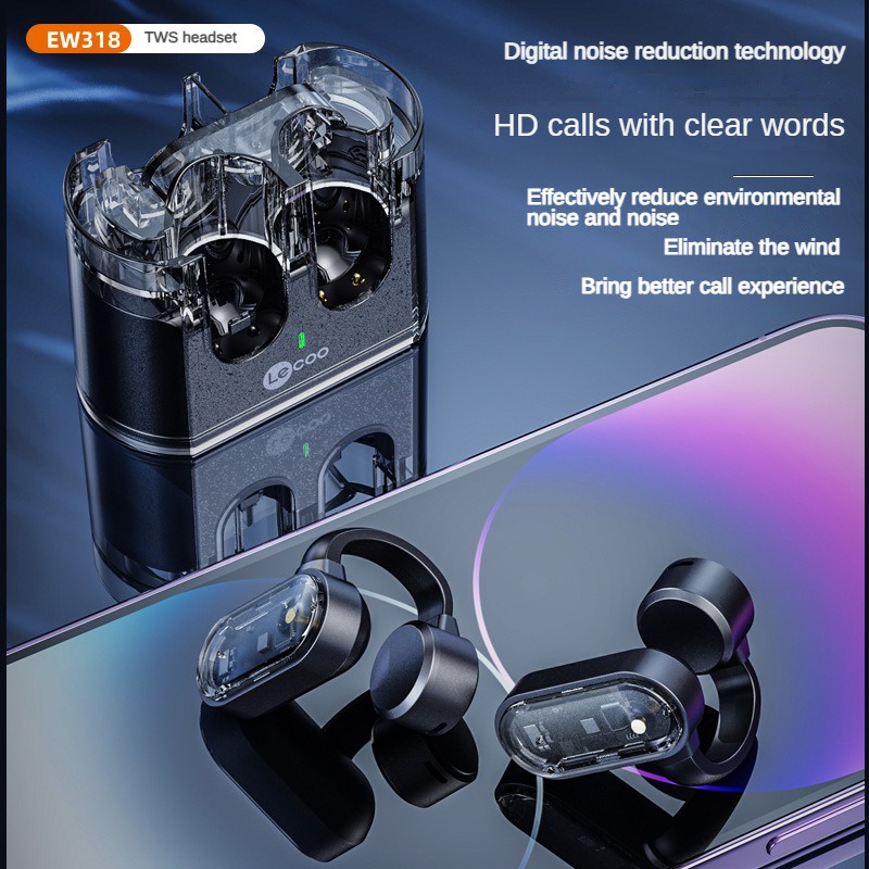 Tai Nghe Nhét Tai bluetooth lecco ew318 Dạng Kẹp Tiện Dụng Tai Nghe Không Dây Dùng Chơi game Chạy Bộ