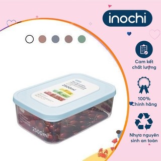 Hộp thực phẩm chữ nhật Inochi - Hokkaido 500ml-750ml-1000ml-1500ml-2000ml-2500ml(Nắp Trắng trong/Xanh/ Hồng/Cam)