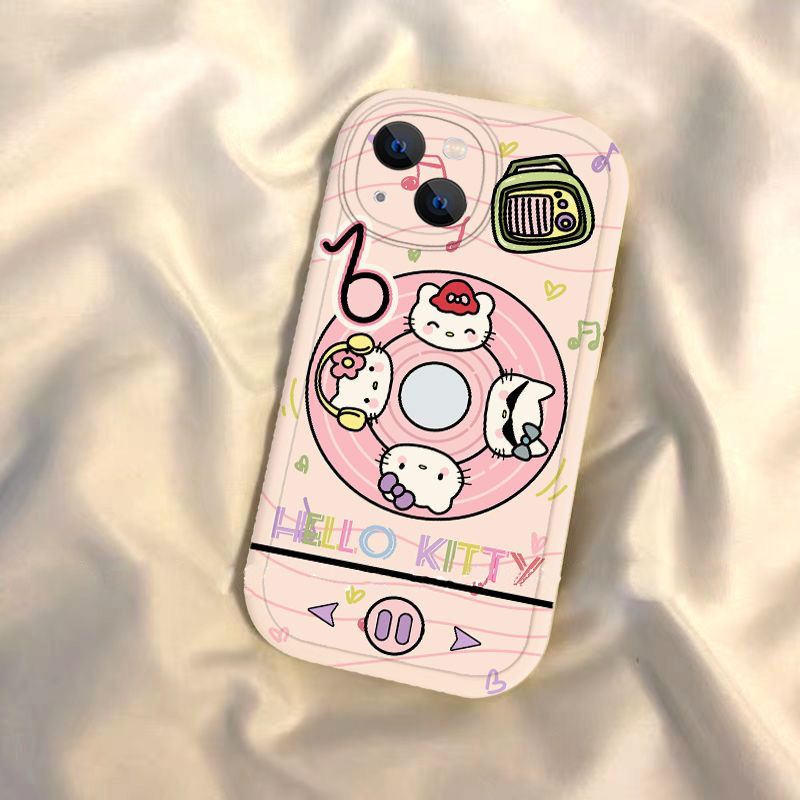 Ốp Điện Thoại silicone In Hình Mèo Âm Nhạc Cho iphone 7 7plus 8 8plus xs xr 11 12 13 14 pro plus promax