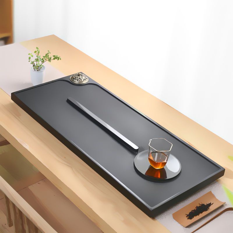 Khay trà đá màu vàng đen khay trà đá tự nhiên với Bộ thoát nước Khay trà đá/đá thô gia dụng cao cấp 