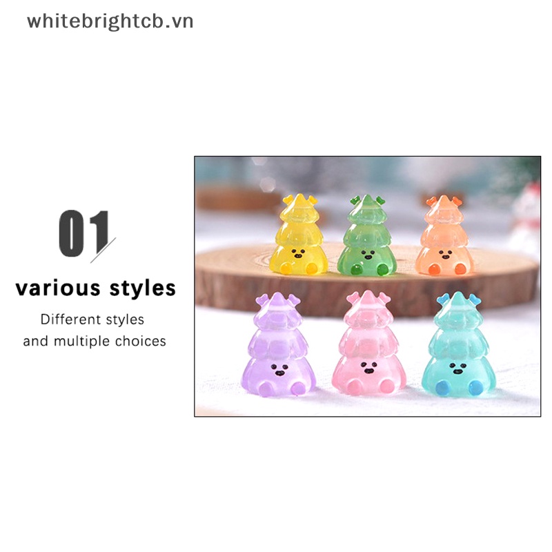 1 Mô Hình Cây Thông Giáng Sinh mini Bằng Nhựa resin Trang Trí Tiểu Cảnh