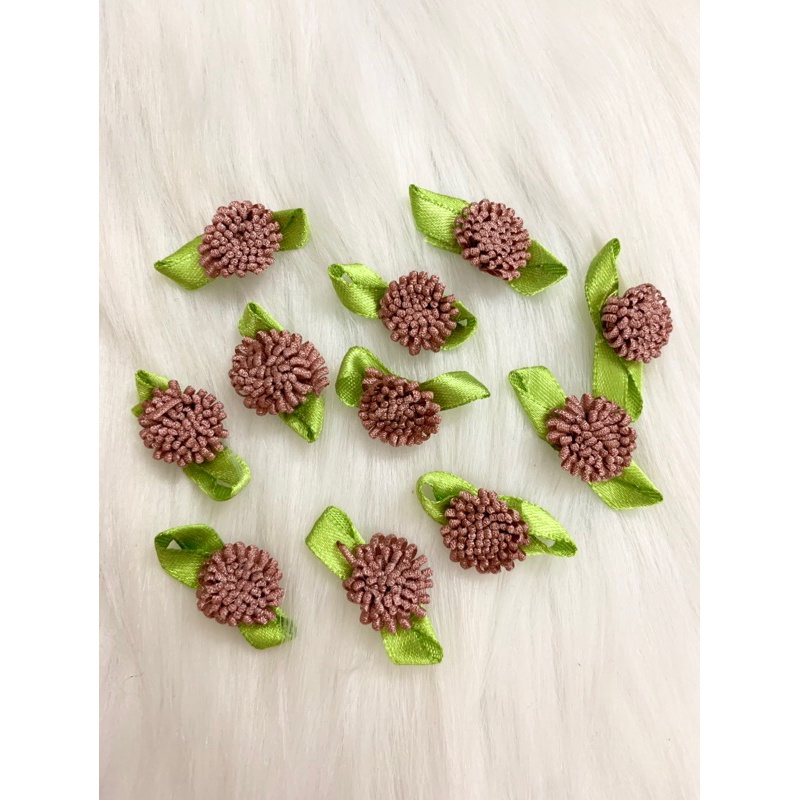 Hoa ruy băng trang trí,nhuỵ hoa ruy băng,hoa ruy băng Patch Sticker dán ủi may lên quần áo, hình may hình ủi lên quần áo