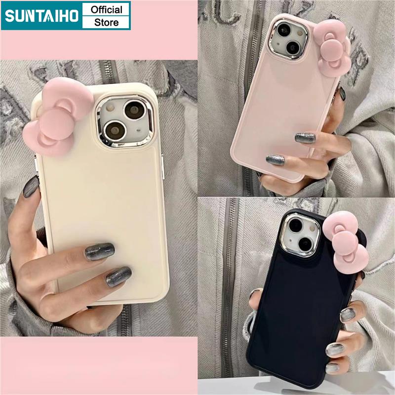 Suntaiho ốp lưng iphone nơ Ốp Điện Thoại Silicon Mềm Chống Sốc Cao Cấp Cho iphone 11 12 13 14 15 pro max ip 7 8 plus iphon x xs xr xs max