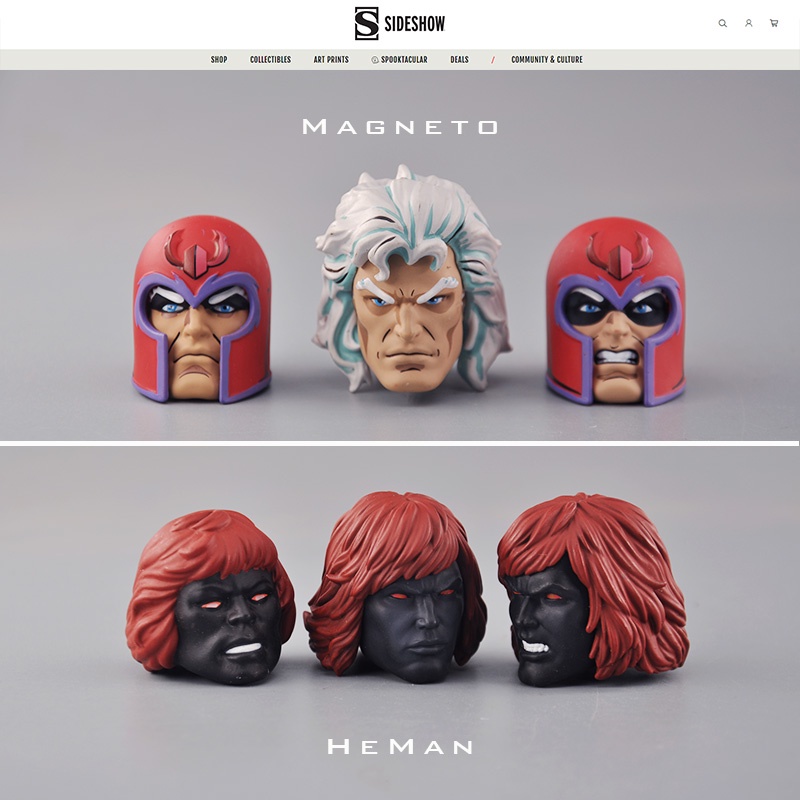 Sideshow Mô Hình Đầu Nhân Vật x-men Nam Châm Tỉ Lệ 1 / 6