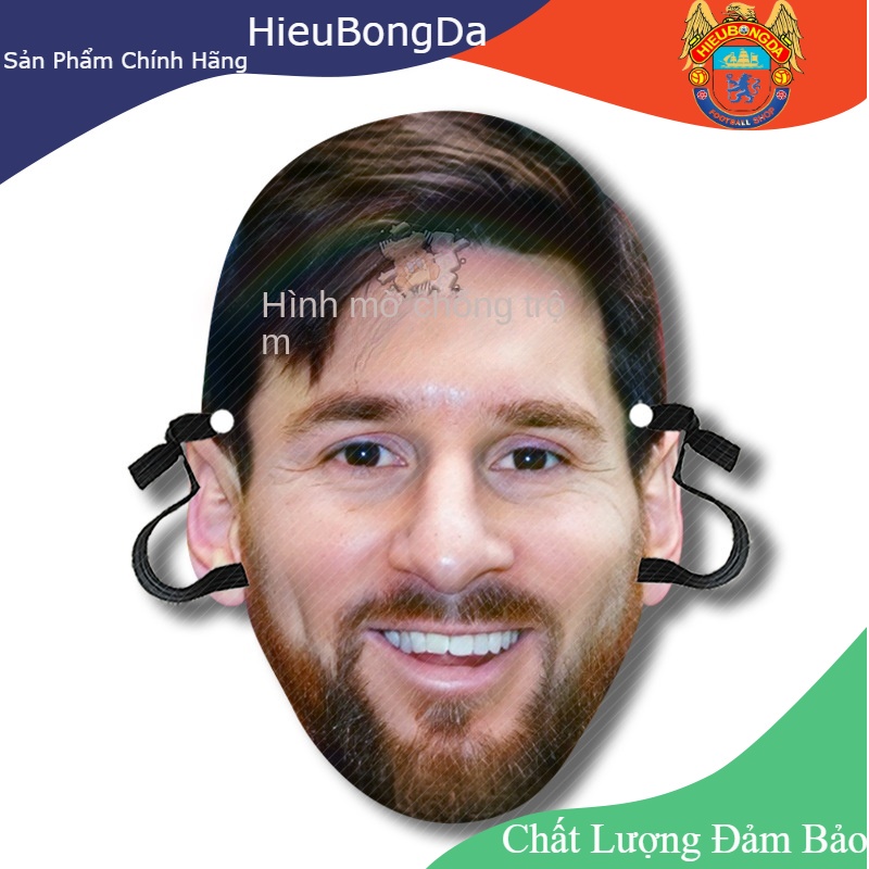 Mặt nạ Messi Ronaldo Neymar Mbappe , Kevin De Bruyner , Harry Kane dành cho fan hâm mộ các siêu sao bóng đá