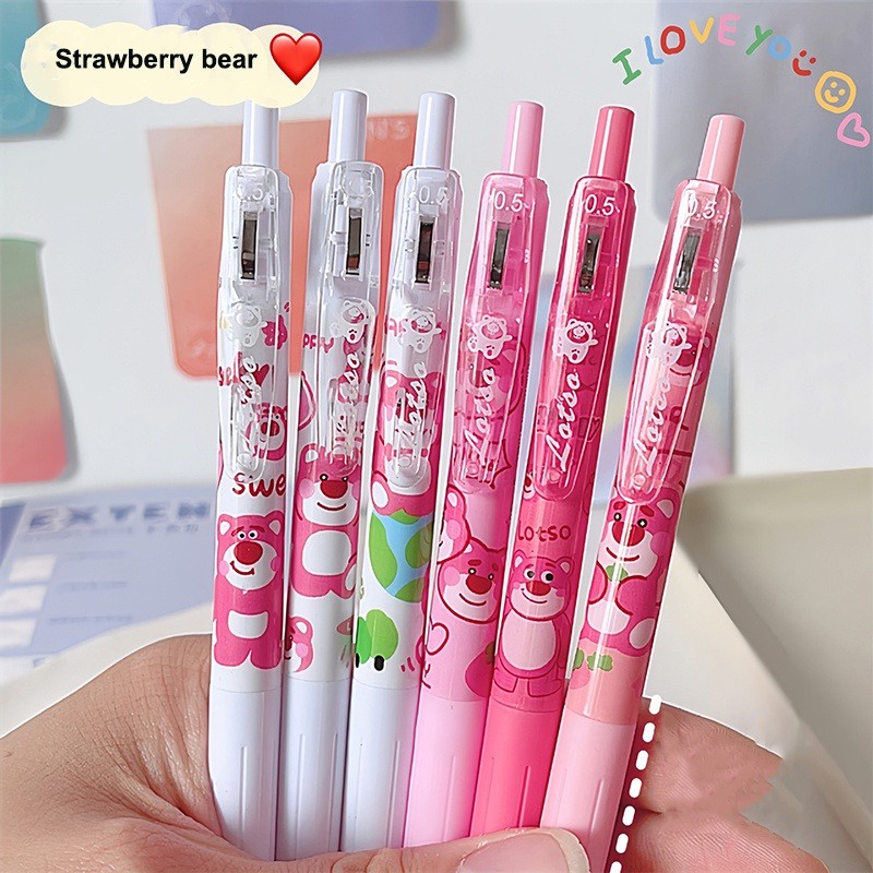 Bộ 6 Bút Mực gel Ngòi 0.5 Ký Tên Họa Tiết sanrio Dễ Thương Cho Nam Và Nữ