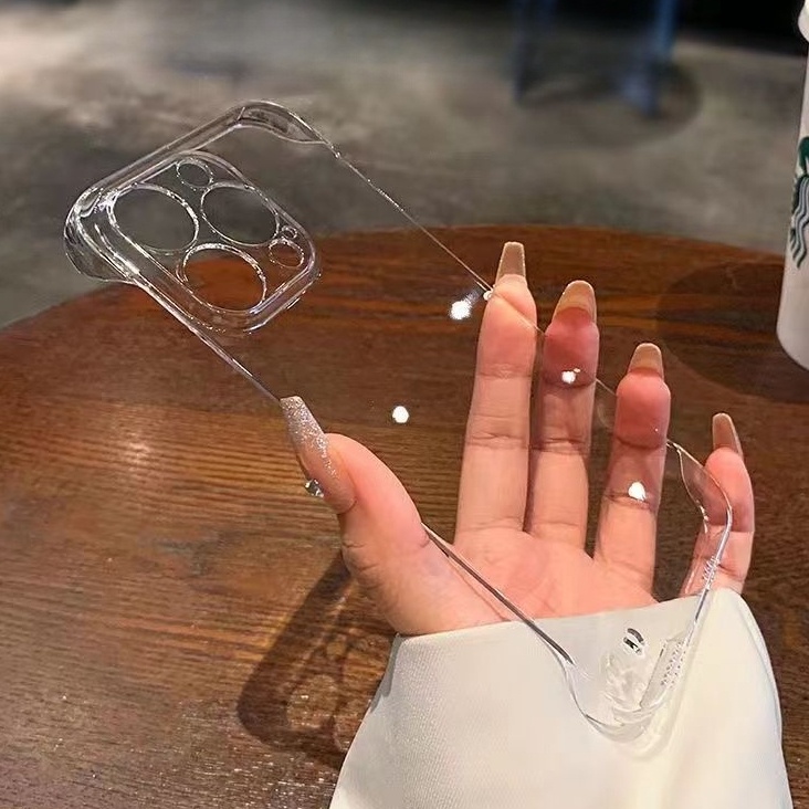Ốp Điện Thoại PC Cứng Trong Suốt Siêu Mỏng Chống Sốc Bảo Vệ ng Kính Máy Ảnh Cho iPhone 11 12 13 14 Pro Max Plus X XR Xs Max