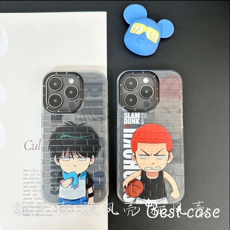 Ốp Điện Thoại Họa Tiết Viên Gạch Hoạt Hình Cho iphone 15 14 13 12 11 pro max