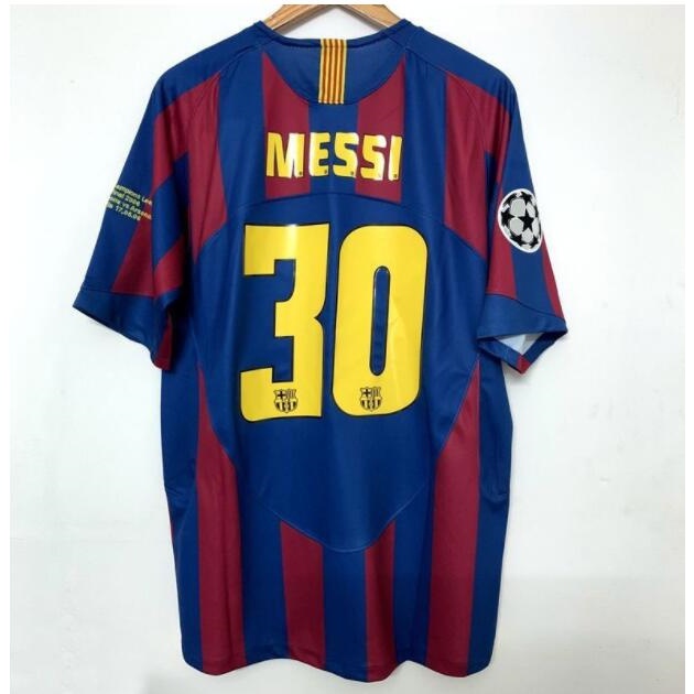 Áo Bóng Đá Số 10 Ronaldo 30 messi Số 2005-06 Đội Tuyển barcelona Sân Nhà Phong Cách retro