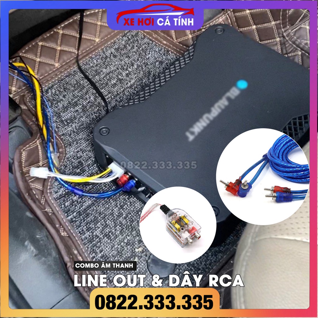 Dây AV Loa Sub Kèm line out Cắt Tần Dây Cáp Âm Thanh Khuếch Đại RCA 5M Cao Cấp Lõi Đồng Có Giấy Bạc Chống Nhiễu