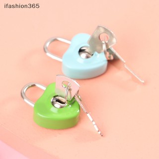 1 Bộ Ổ Khóa Hành Lý Cứng mini Hình Trái Tim Kèm Chìa Khóa ifashion365