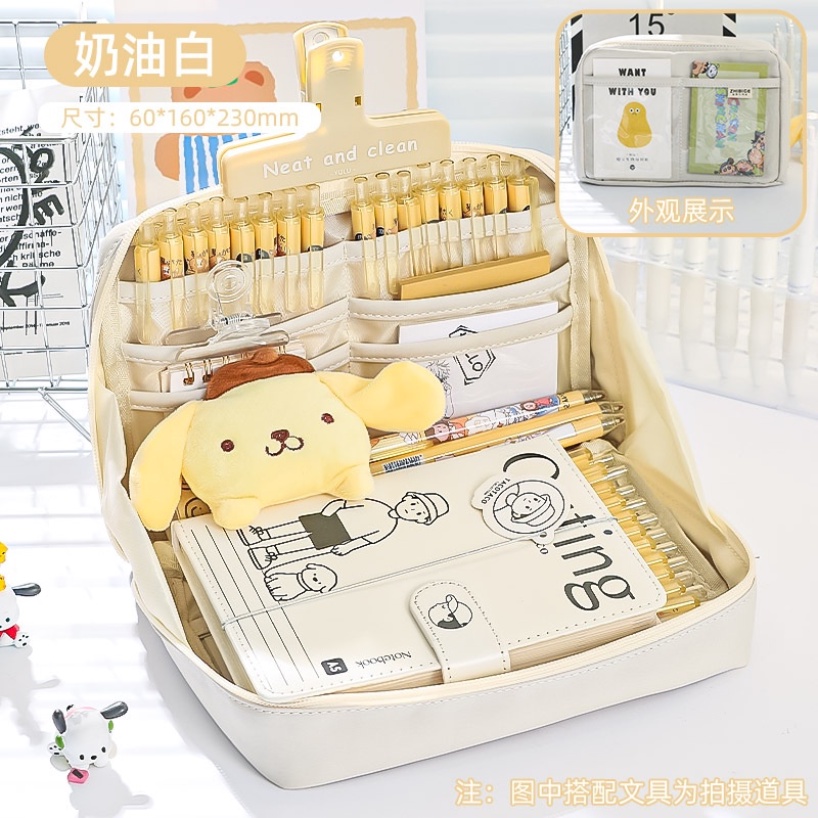 Túi Đựng Bút 12 Ngăn Sức Chứa Lớn 90 Độ Có Khóa Kéo Đa Năng Tiện Dụng