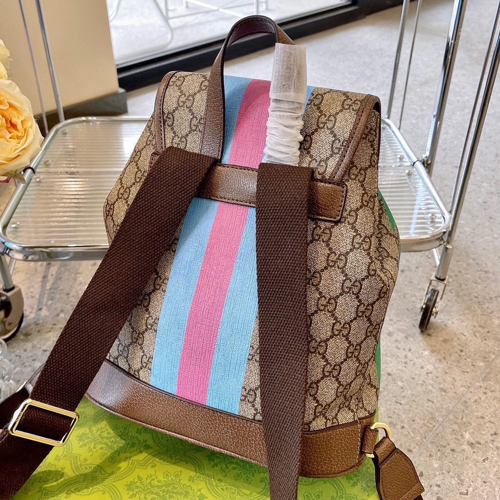GUCCI star same backpack handsome men's and women's same backpack graffiti backpack