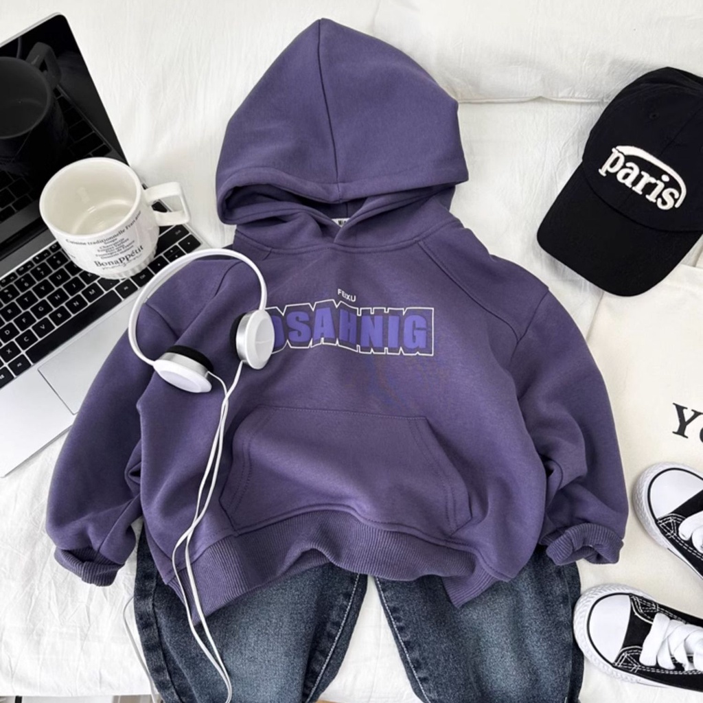 Áo Sweater Có Mũ Trùm Thời Trang Xuân Thu 2023 Cho Bé Trai / Bé Gái