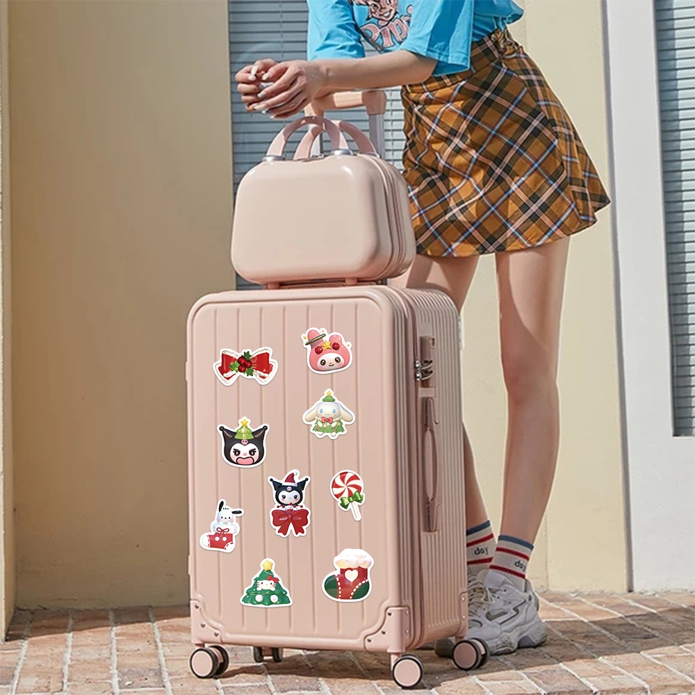 SANRIO Bộ 62 Miếng Dán Chống Thấm Nước Họa Tiết graffiti Độc Đáo Trang Trí Nón Bảo Hiểm / Xe Đạp