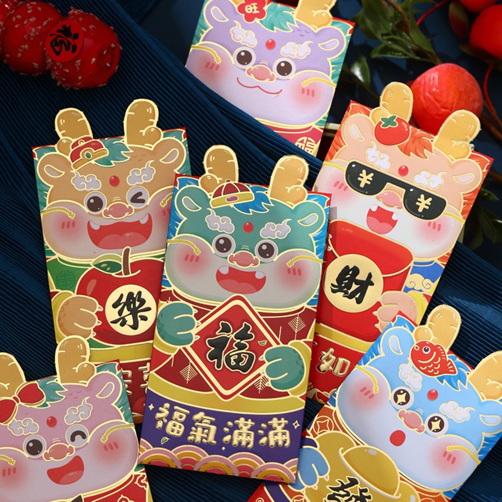 Mới Bao Lì Xì Đỏ Phong Cách Trung Hoa Họa Tiết Hoạt Hình