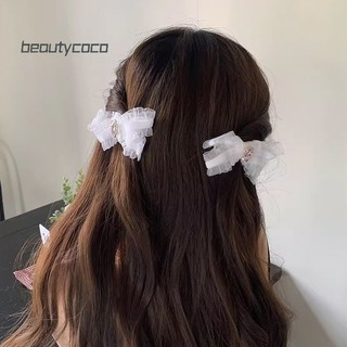 beautycoco🍊1 Kẹp Tóc Nơ Ren Cho Nữ