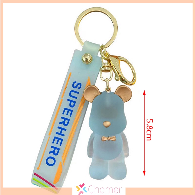 Móc Chìa Khóa / Điện Thoại Đính Pha Lê Hình Gấu Dễ Thương Thích Hợp Làm Quà Tặng Cho Nữ / Xe Hơi / Điện Thoại