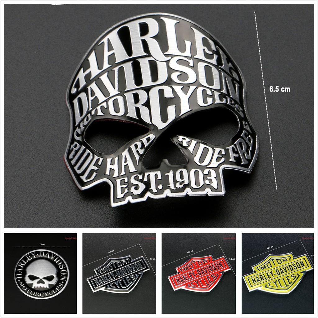 Nhãn dán trang trí xe máy Harley-Davidson Decal nhôm trang trí thân xe Harley-Davidson