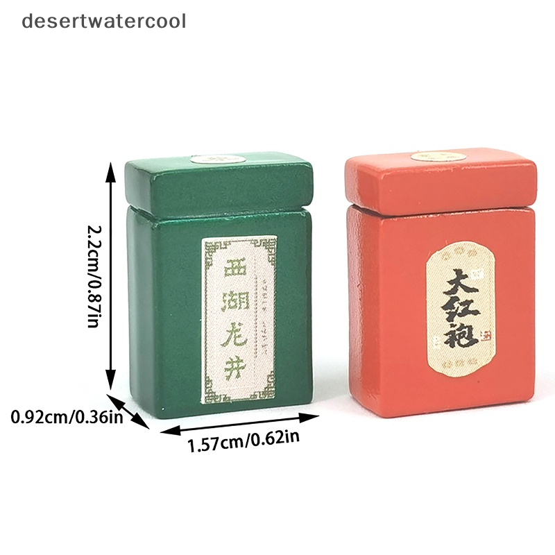 Dc Hộp Trà Kim Loại Mini Trang Trí Nhà Búp Bê Tỉ Lệ 1 / 12