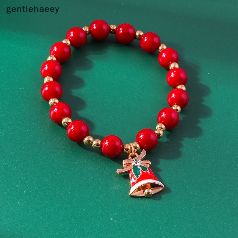 Gent Vòng Tay Chuỗi Hạt handmade Thời Trang Giáng Sinh Chuông Hươu Ông Già Noel Quà Tặng Kỳ Nghỉ Cho Nữ