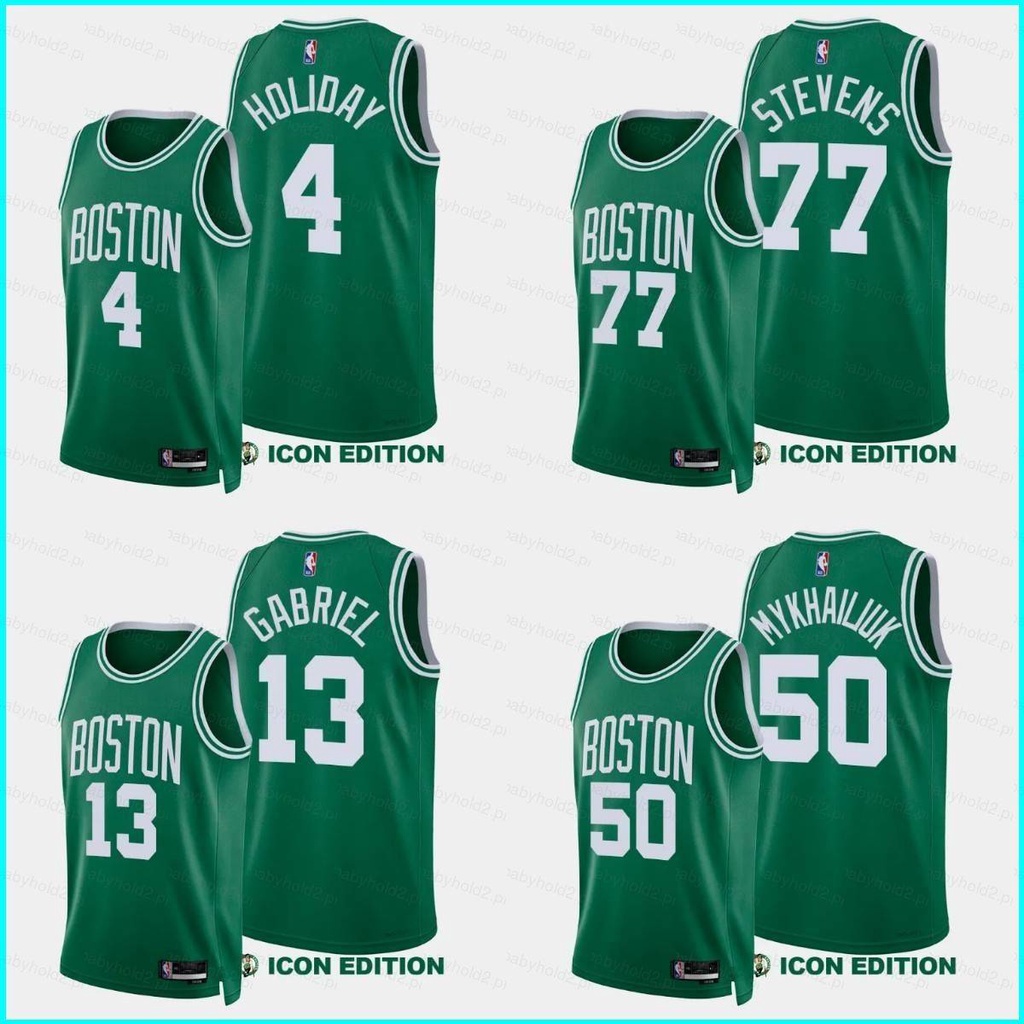 Áo Bóng Rổ jersey 23-24 nba celtics Phiên Bản Thành Phố mykhailiuk gabriel Màu Xanh Lá Cây Cho Nam Và Nữ