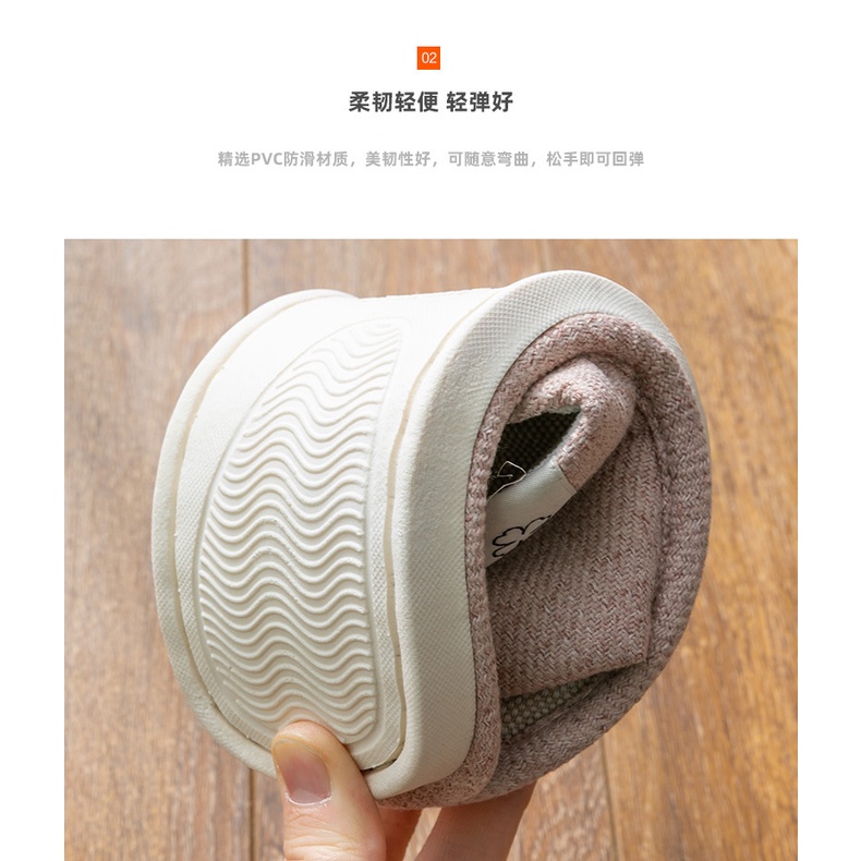 Mới Dép Đi Trong Nhà Chống Mùi Thấm Hút Mồ Hôi Bằng Gỗ Và Vải Lanh Thời Trang Dành Cho Nữ