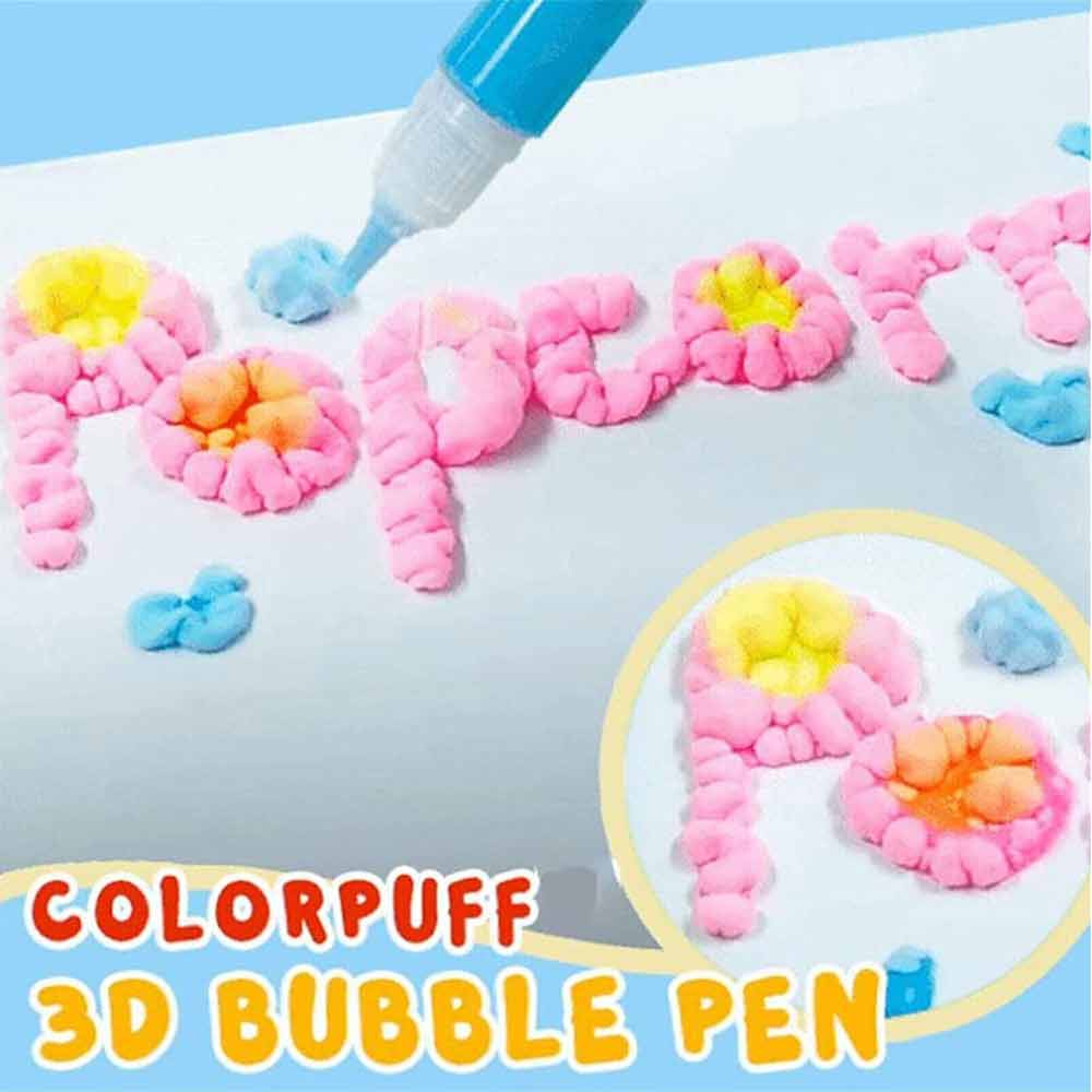 Magic puffing 3D art pen puff effect 3D art project - ink fluffy like popcorn