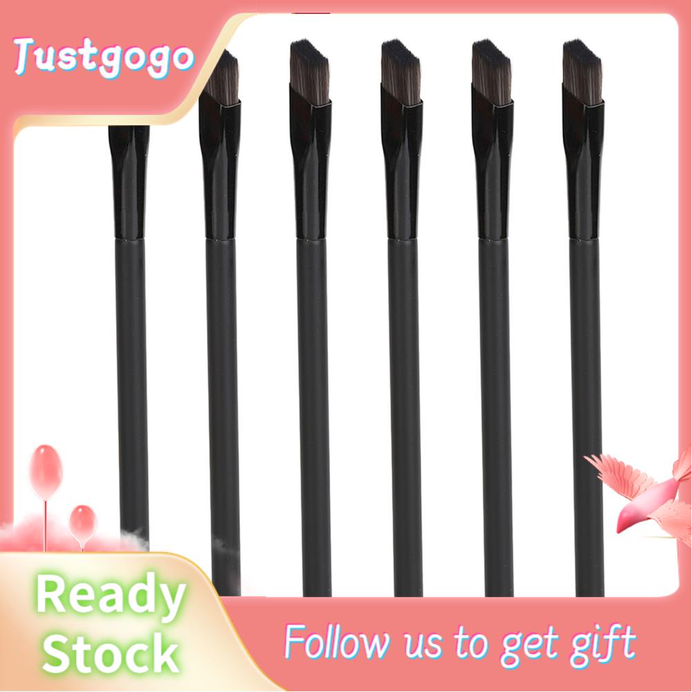 Justgogo 6PCS Eyebrow Brushes Eye Makeup  Brush Square Angled Brow ACM