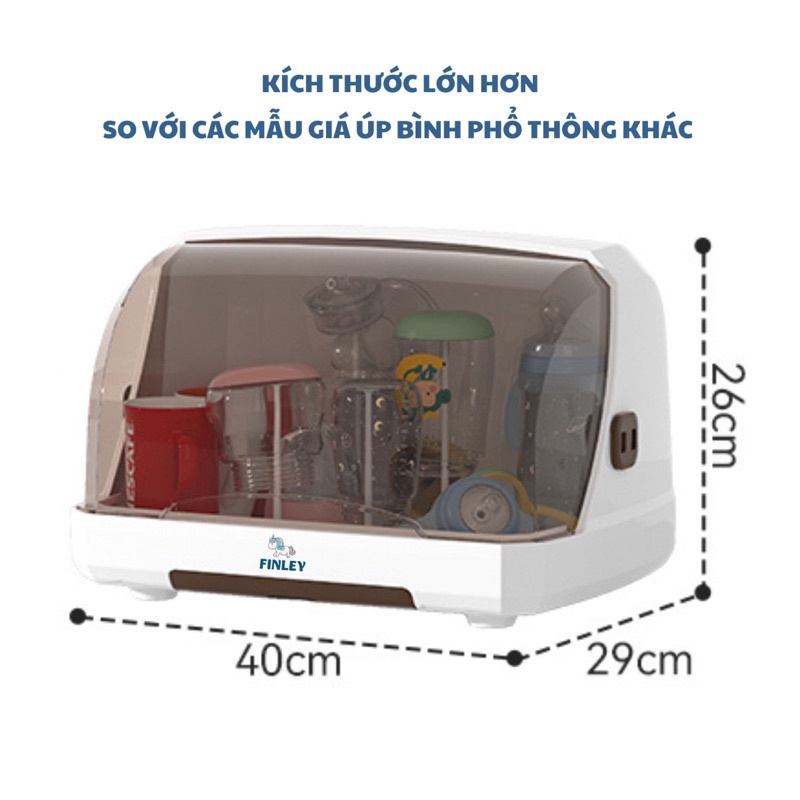 Khay úp bình sữa cho bé - Khay úp cốc ly, chén dĩa FINLEY Smart 3 màu, giá úp bình sữa, bát đĩa có nắp đậy